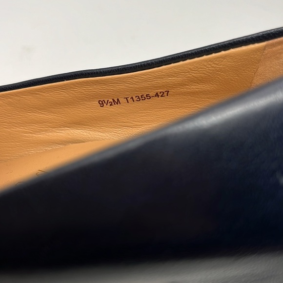 Trotters Leather Classic Slip On Pumps Dark Blue Kitten Heels Size 9.5 - NEW - Picture 11 of 11